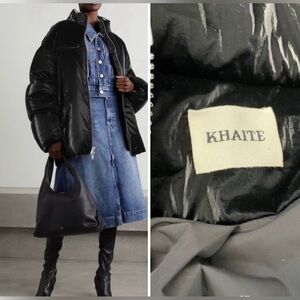Khaite Gallo goose down black puffer jacket NWT